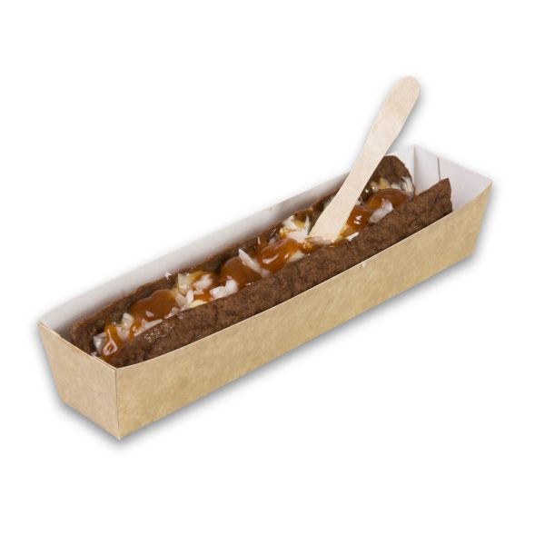 Snackschale aus Kraftkarton A16N 135x33x35 mm Snackpackung normal