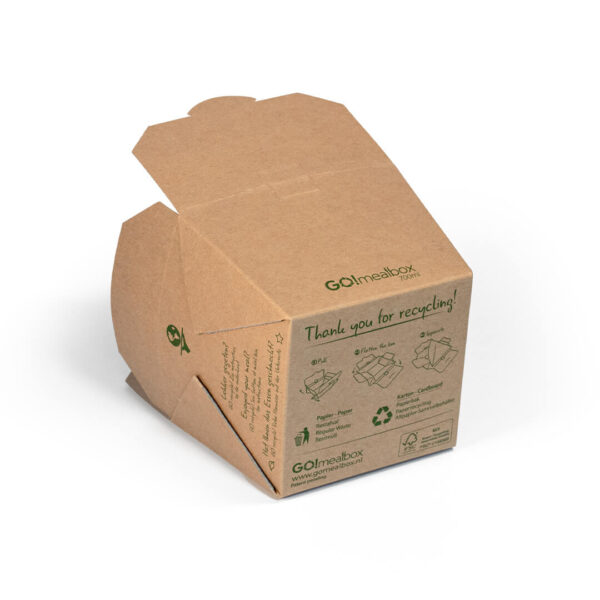 GO!mealbox 700 ml instructie karton voor takeaway